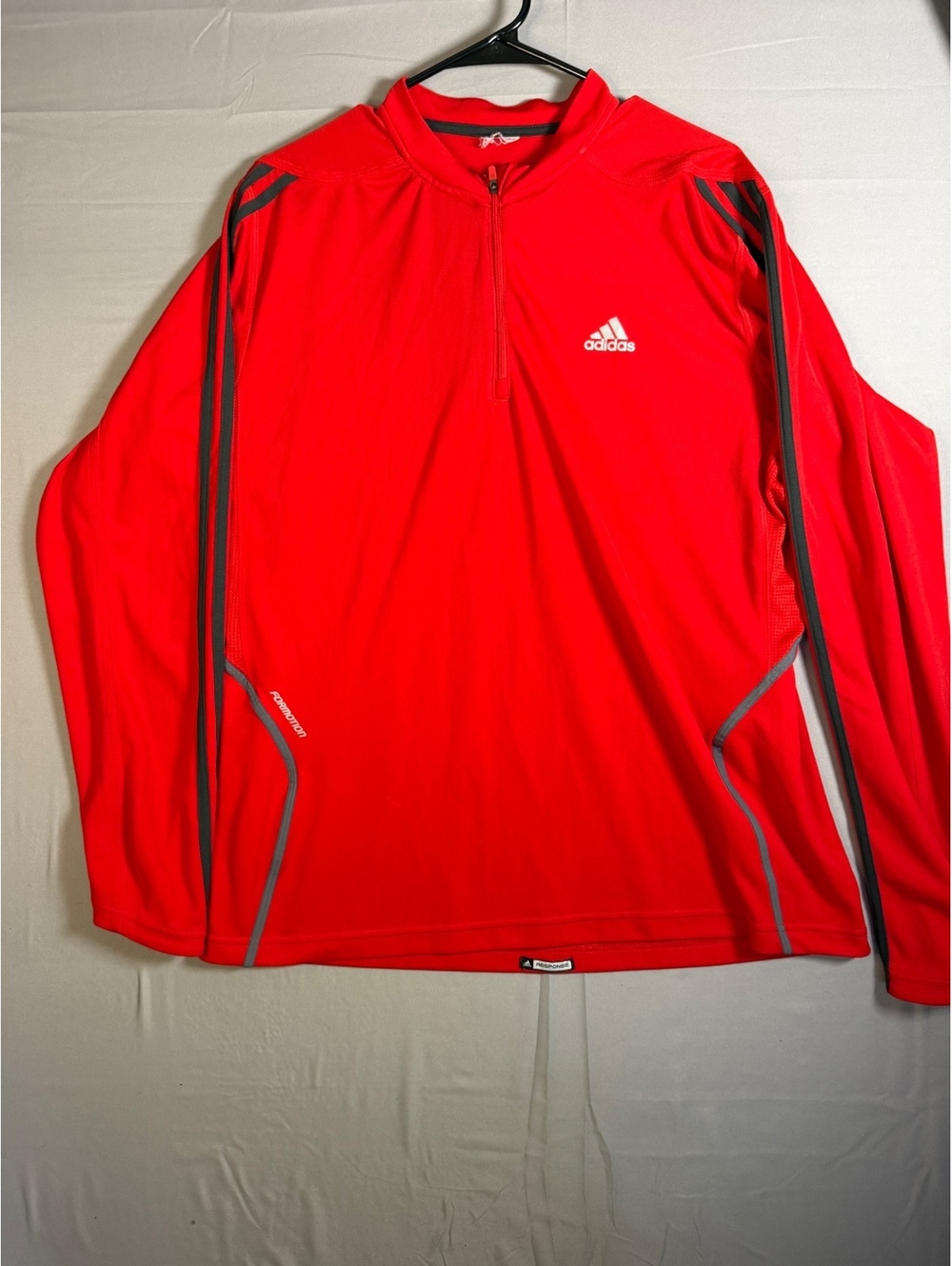 Adidas Men's Red Formotion Long Sleeve Athletic Shirt Size Large
